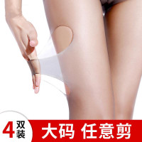 任意剪胖mm加肥加大码网红菠萝丝袜超薄款连裤袜防脱防勾丝夏季女