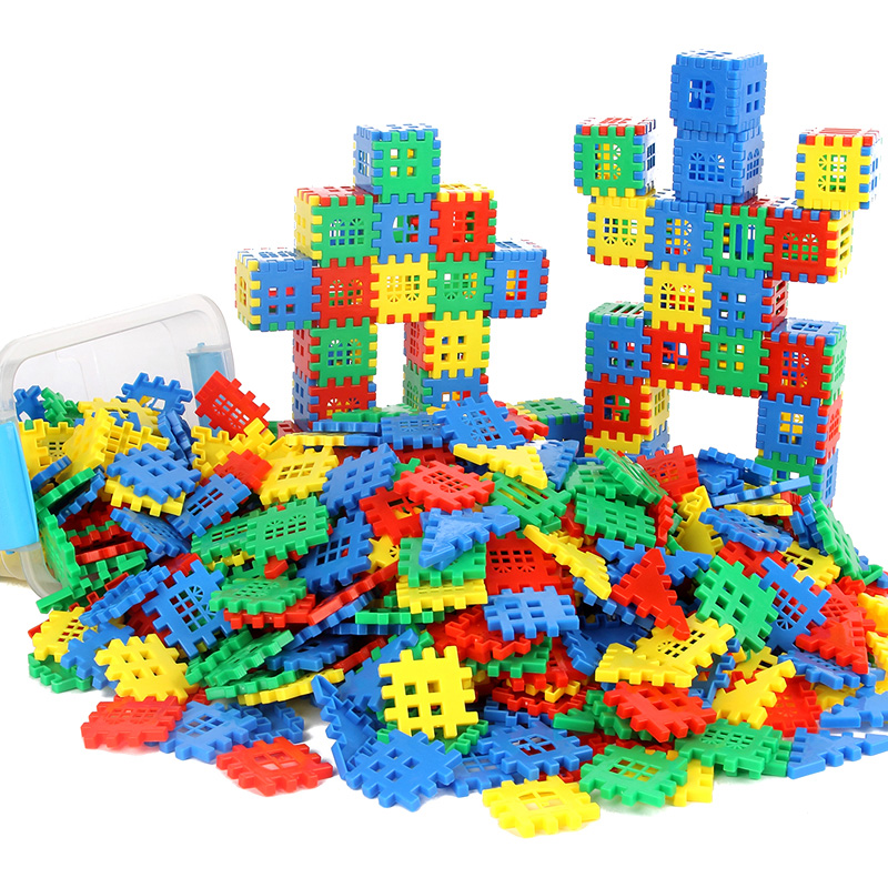 儿童方块房子积木数字母塑料拼装益智玩具男孩3-6岁智力开发拼图